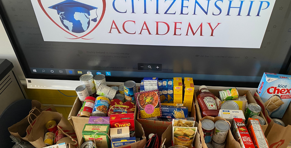 Syracuse Academy of Science and Citizenship elementary school collected and donated 536 pounds of non-perishable food to The Food Bank of Central New York. Syracuse Academy of Science and Citizenship elementary school collected and donated 536 pounds of non-perishable food to The Food Bank of Central New York.