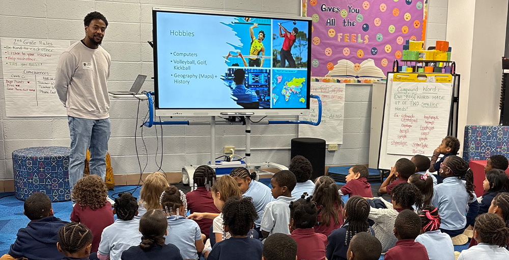 First Graders Learn from Military Veteran Guest Speaker